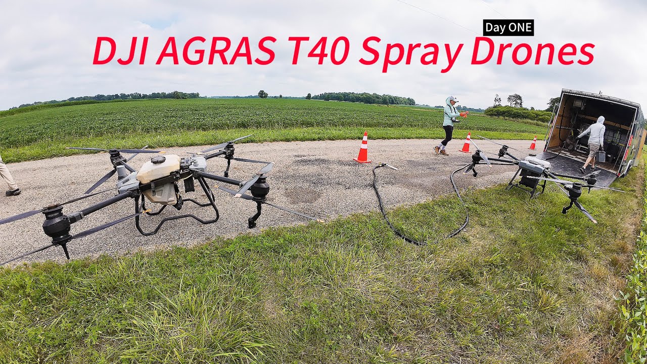 Starting 2025 Strong! 2 DJI Agras T40 Drones Fungicide Application | Day 1