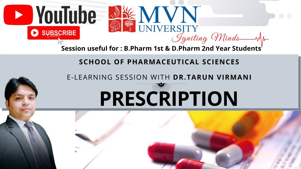 PRESCRIPTION & VARIOUS PARTS OF PRESCRIPTION