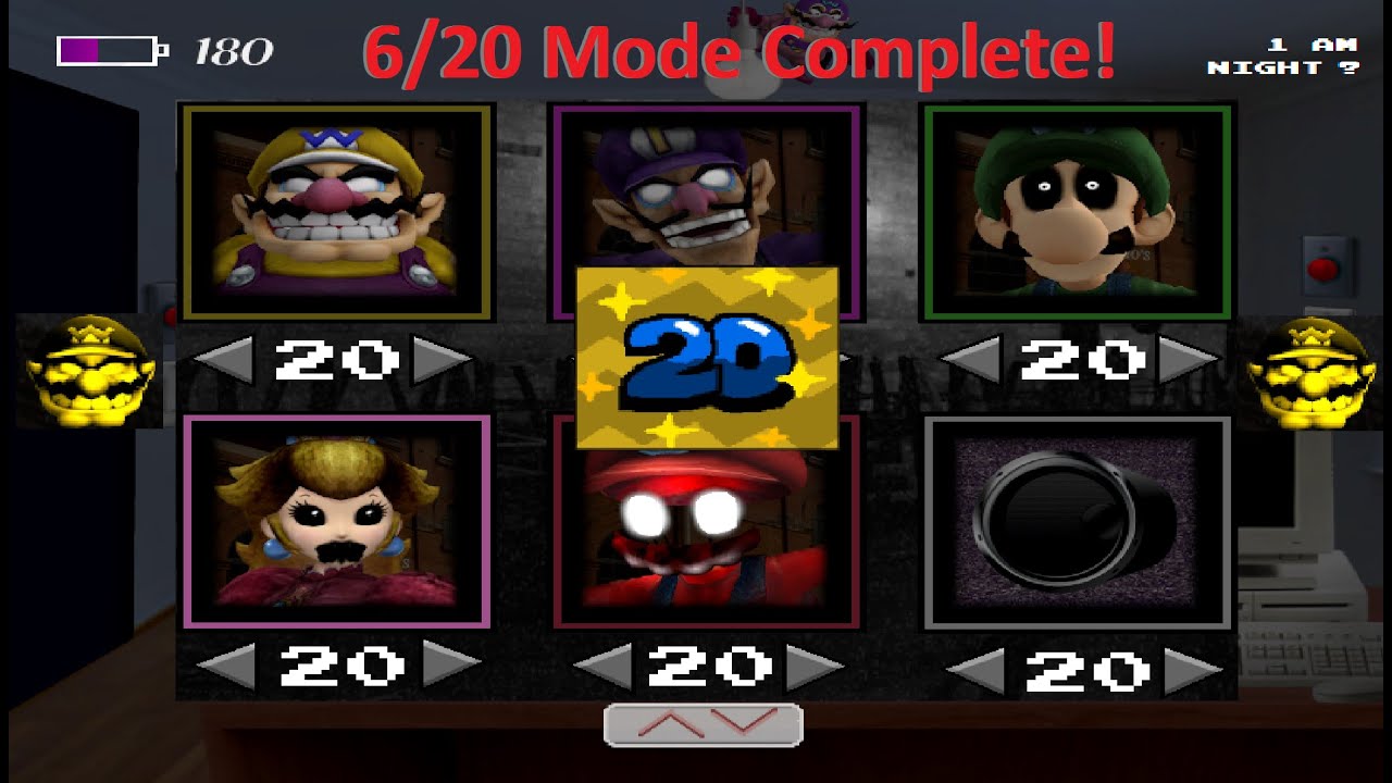 Five Nights at Wario's: Return to the Factory - I beat 6/20 Mode!