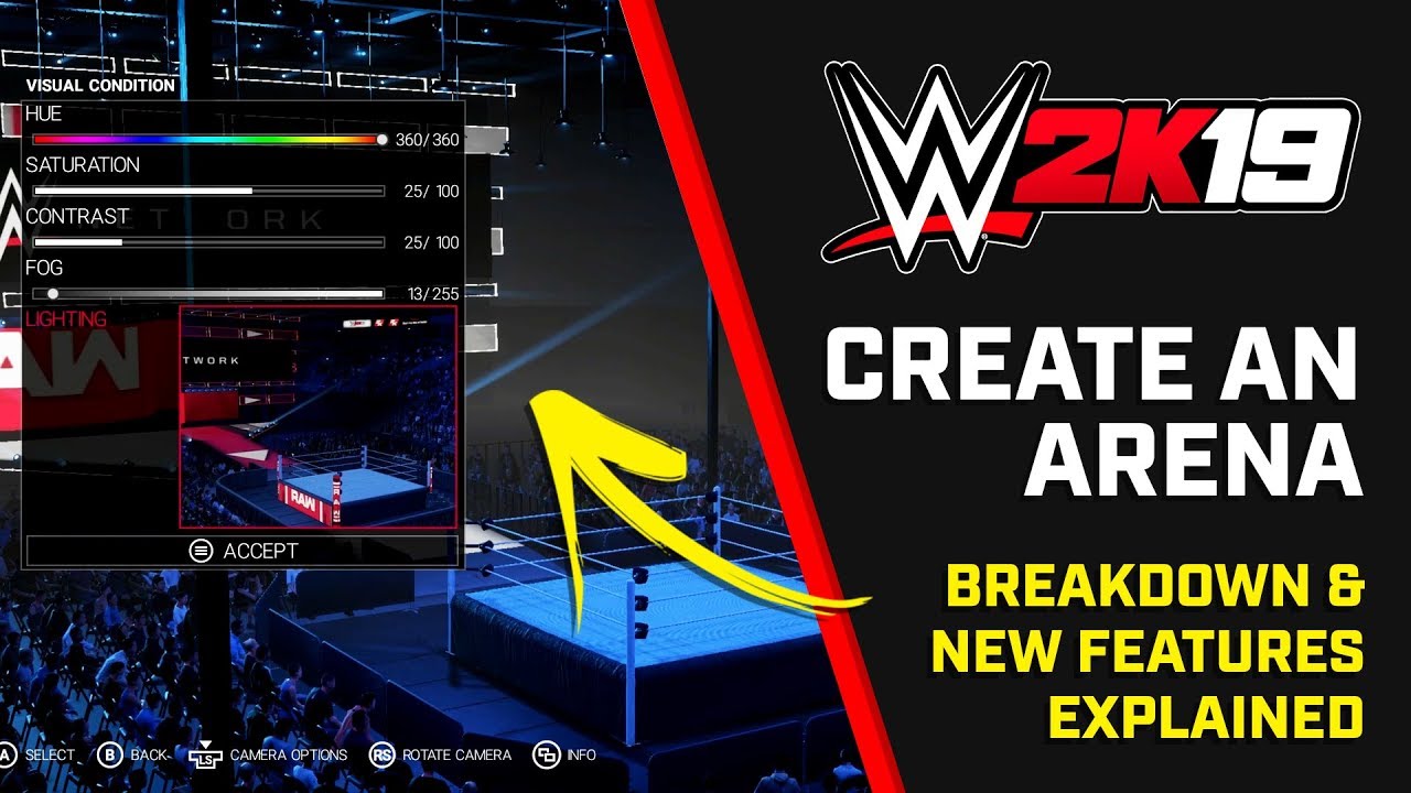 WWE 2K19 Create an Arena -  Breakdown & New Features (Early Footage)