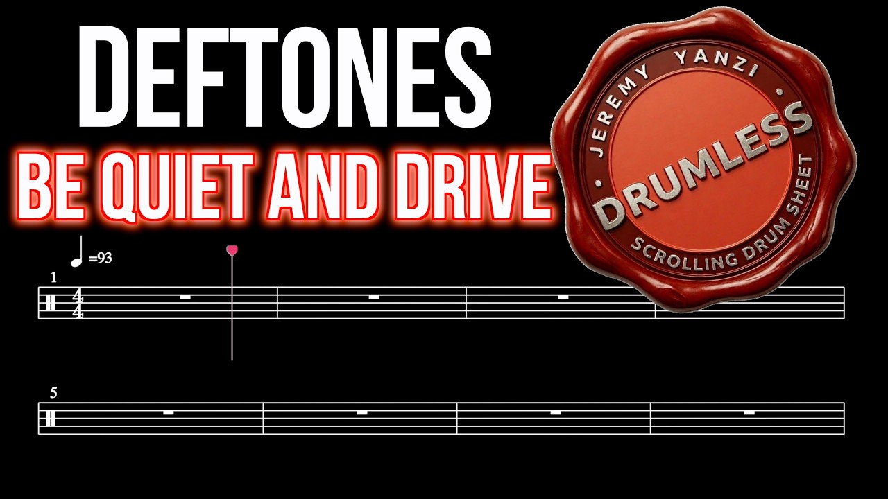 Deftones - Be Quiet And Drive (far away) - Drumless (with scrolling drum score)