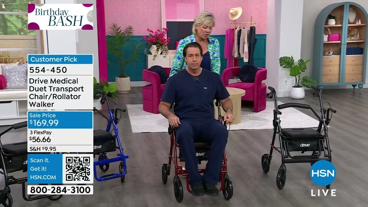 Drive Medical Duet Transport Chair/Rollator Walker