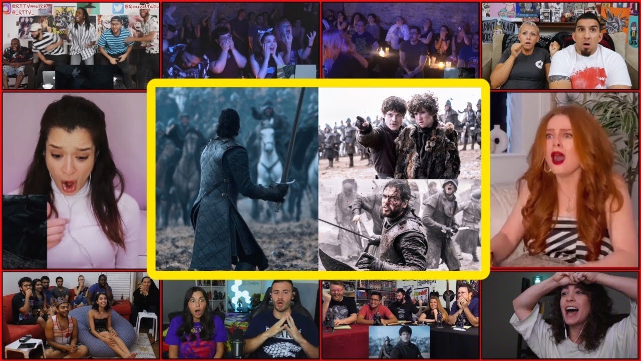 YouTubers React To Battle Of The Bastards | Game Of Thrones S6 Ep 9 Starks Vs Bolts Reaction Mashup