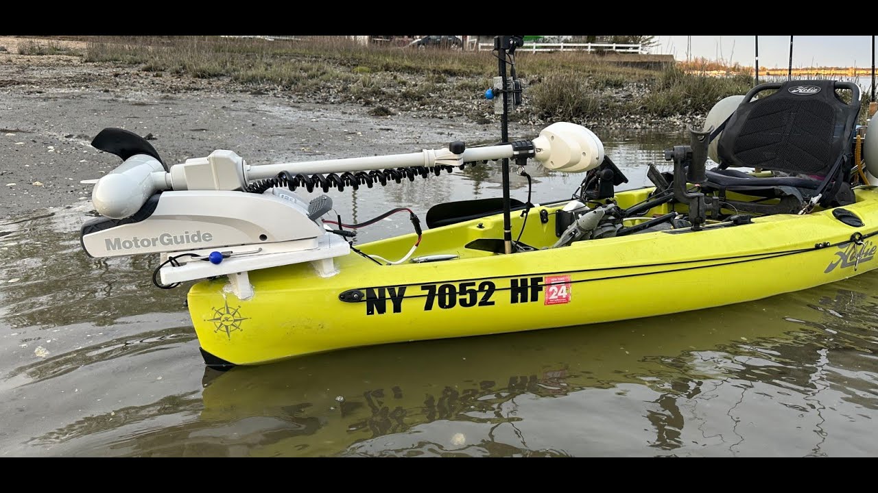 Motorguide Xi3 kayak trolling motor BOW MOUNTED on Hobie Compass!