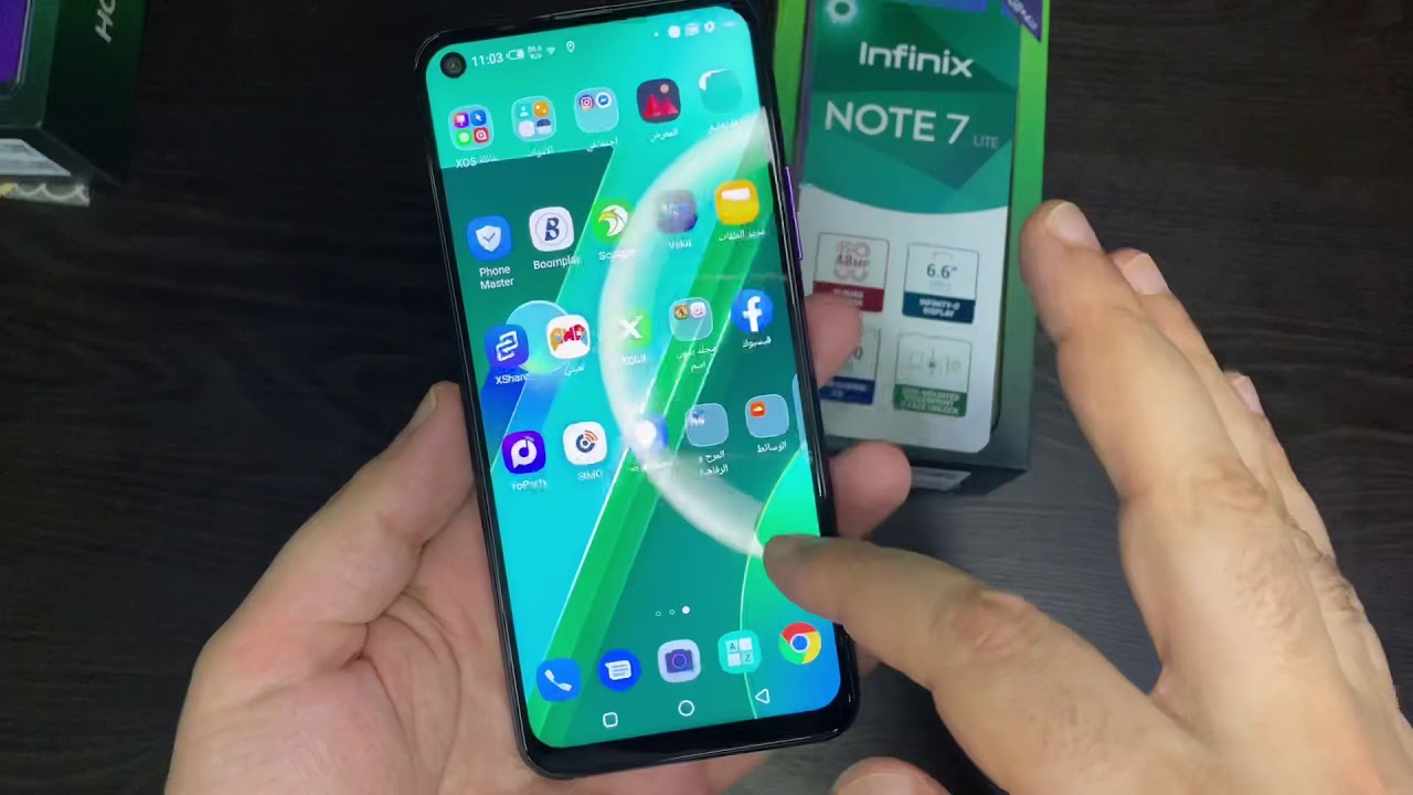 انفنكس نوت ٧ لايت . فتح علبه وتجربه اوليه .. infinix note 7 lite unboxing