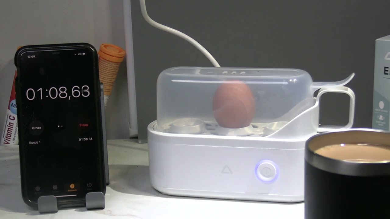 Eierkocher von Aldi. H&auml;rte-Test mit der Ecoflow im Wohnmobil, Camping. Eier von Habeck? Die Gr&uuml;nen