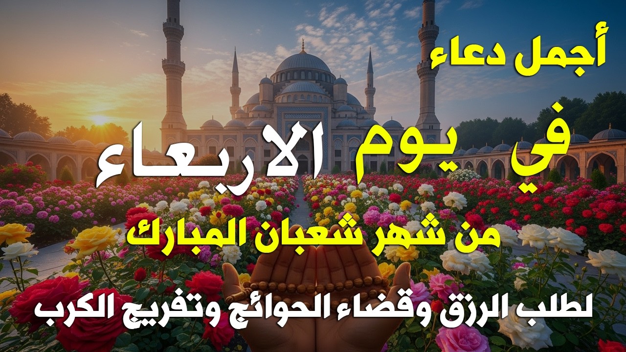 دعاء فى يوم الاحد المستجاب دعاء يوم 27 من شهر شعبان للرزق والشفاء العاجل وقضاء الحوائج 🤲(4k)