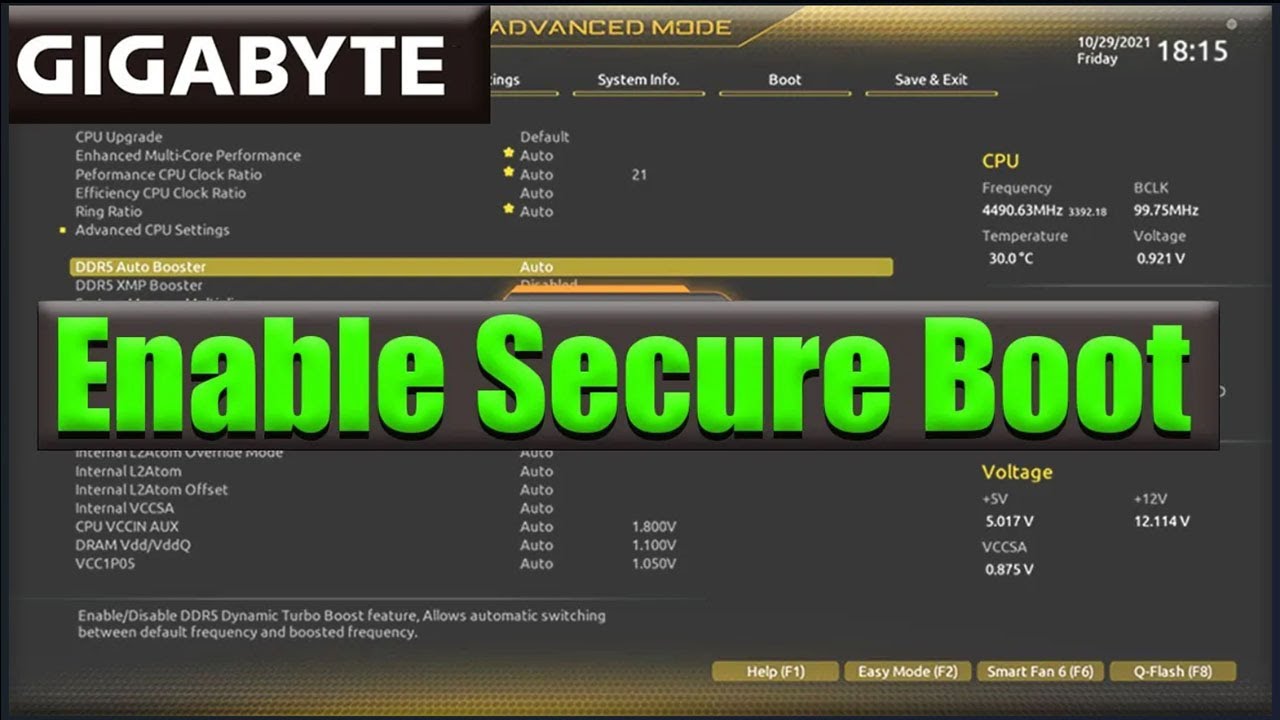 Gigabyte Secure Boot Enable