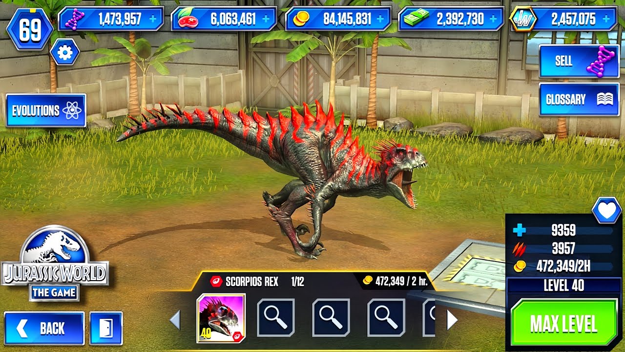 Jurassic World: The Game: MAX LEVEL Scorpios Rex - You Need To See This