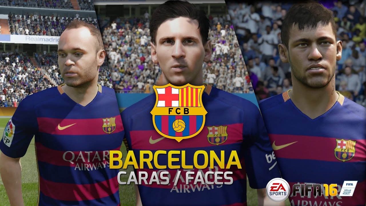 FIFA16 DEMO | Barcelona FIFA16 Faces - Caras FIFA16 Barcelona