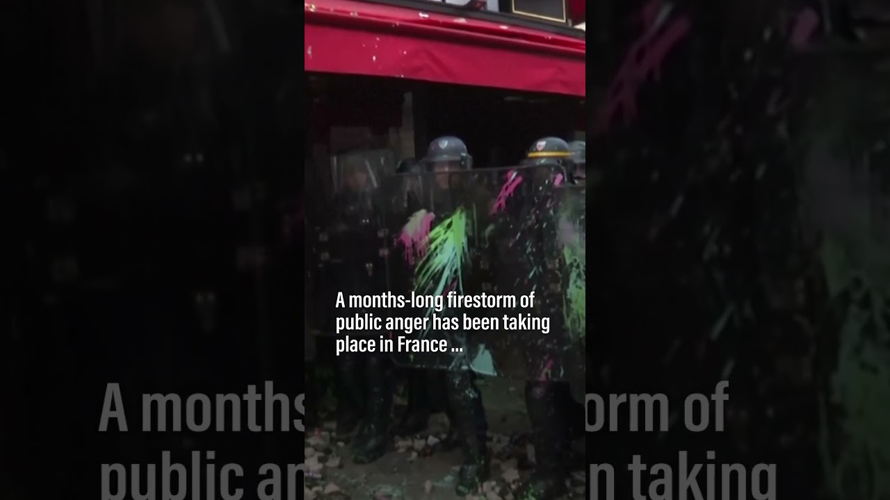 French protesters set fire to restaurant visited by Macron
