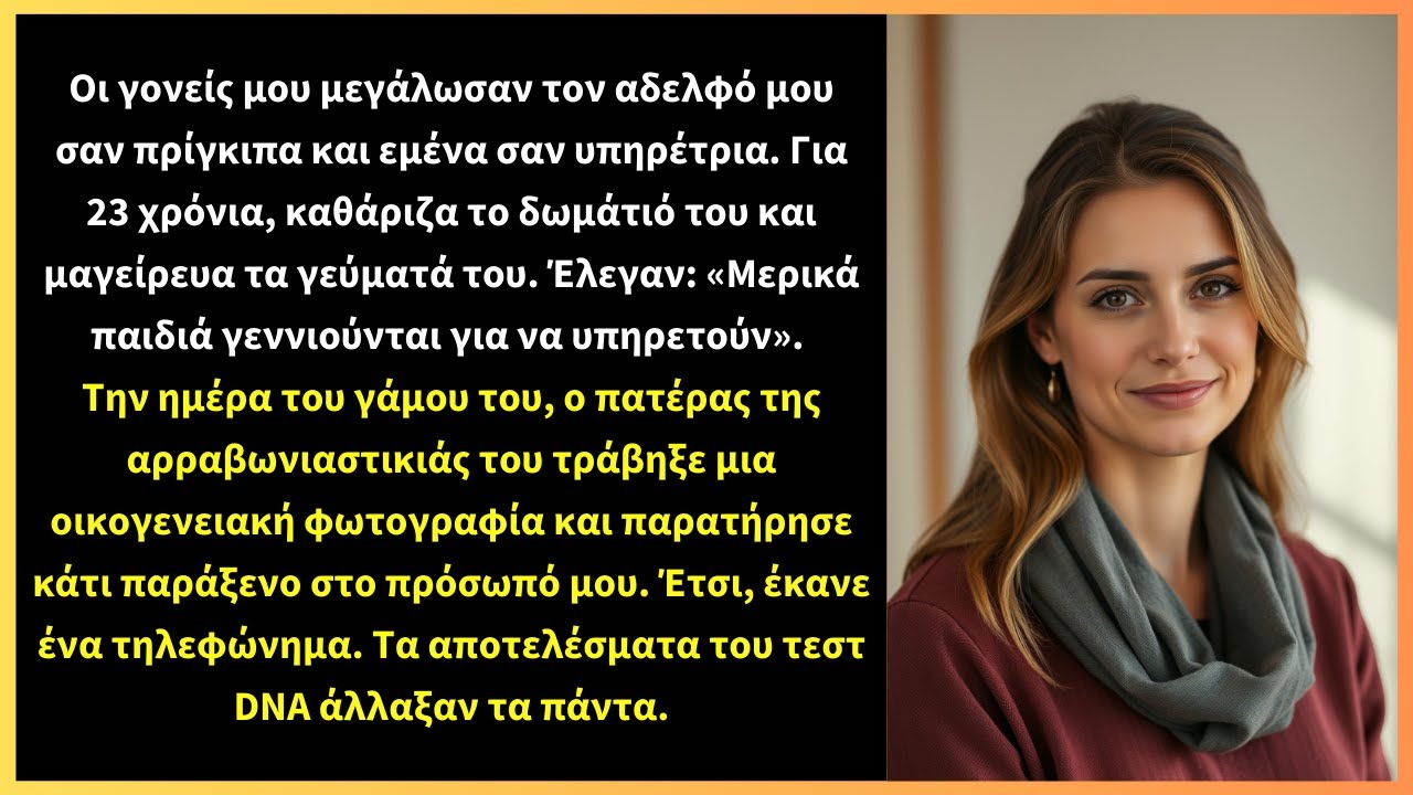 Οι γονείς μου μεγάλωσαν τον αδελφό μου σαν πρίγκιπα και εμένα σαν υπηρέτρια. Για 23 χρόνια,