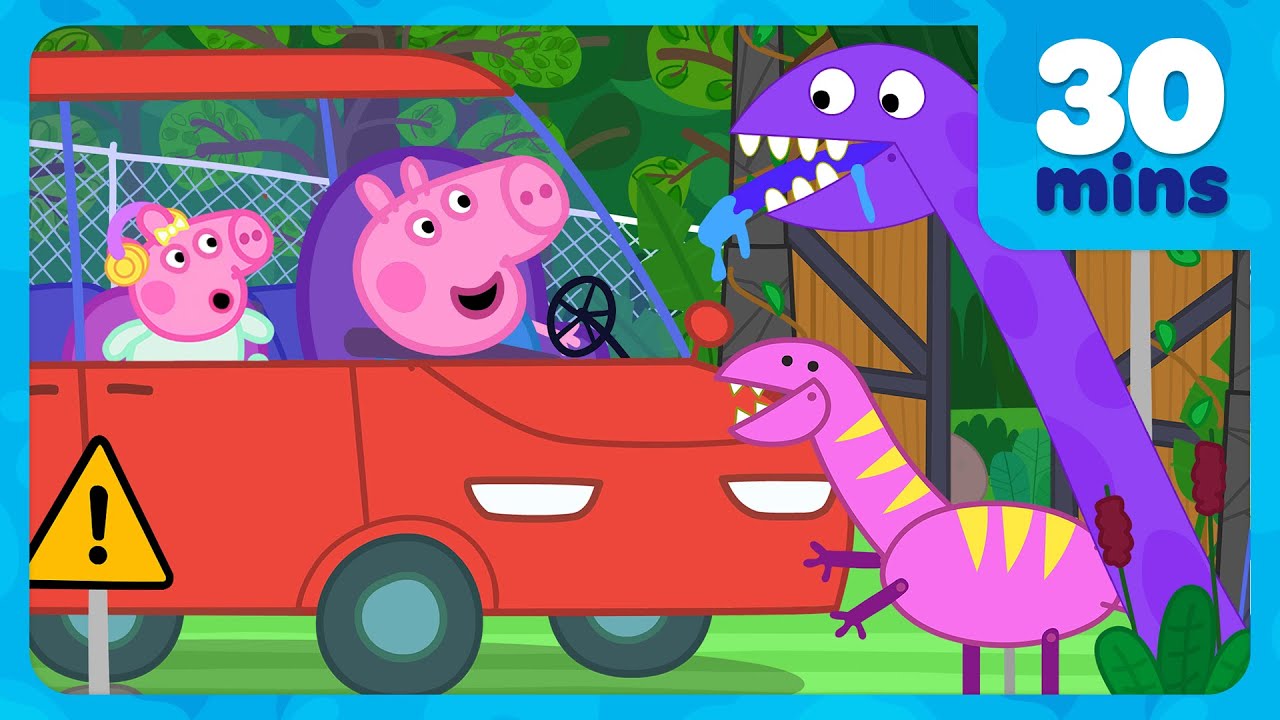 George Pig Sees Real Dinosaurs 🦕 Dino Safari Adventure With Evie 🦖 Peppa Pig Full Episodes | 30 Mins