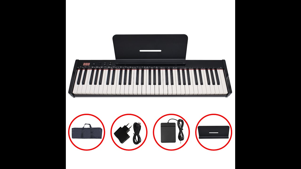 jWIN JTK-6103B Şarjlı Tuş Hassasiyetli 61 Tuşlu Org