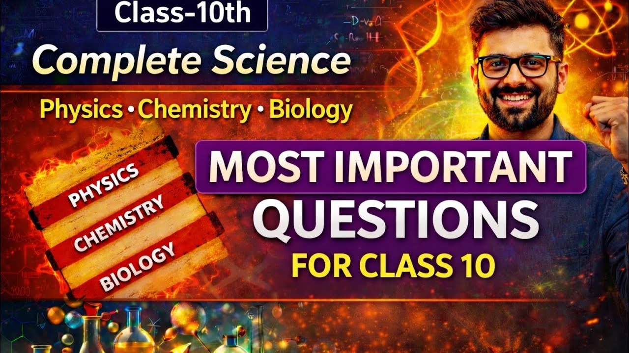 MOST IMPORTANT QUESTIONS for Class 10 CBSE 🔥 | Science Boards 2026