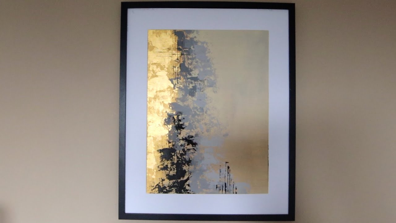 NEW - ABSTRACT ACRYLIC PAINTING GOLD/ EASY ABSTRACT PAINTING FOR BEGINNERS/ STEP BY STEP PAINTING