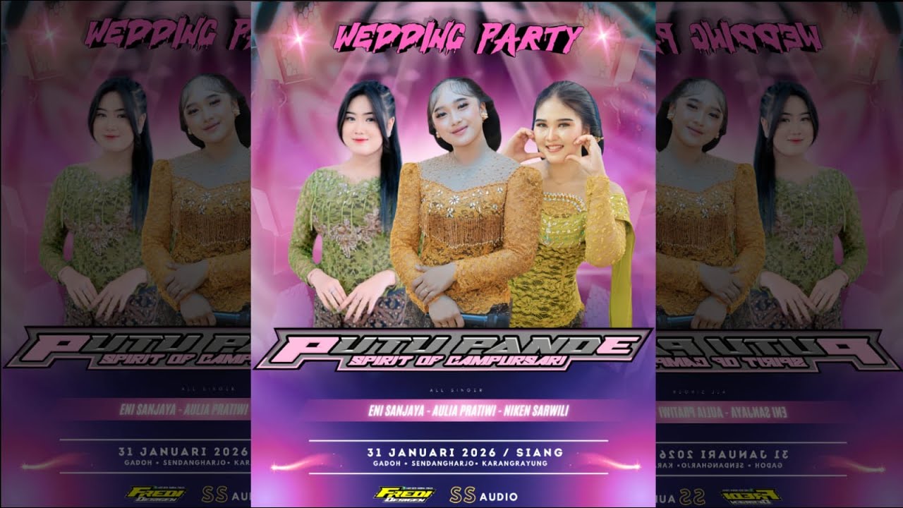 🔴LIVE PUTU PANDE NYAMPURSARI | WEDDING KIKI & CATUR 31 JAN 2026 SENDANGHARJO | SS AUDIO |ZAHWA MEDIA