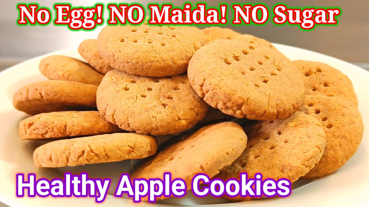 Healthy Apple Cookies | No Maida, No Sugar | Jowar Millet Cookies Recipe #food #foodie 
