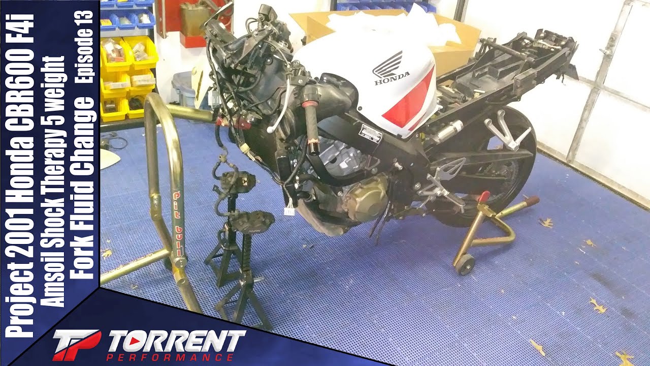 Amsoil Fork Fluid Change Project 2001 Honda Cbr600 F4i Episode 13