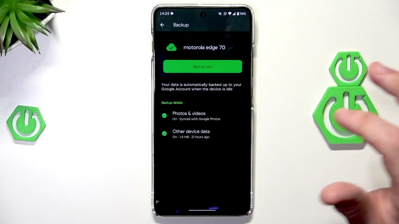 MOTOROLA Edge 70 — Как создать резервную копию