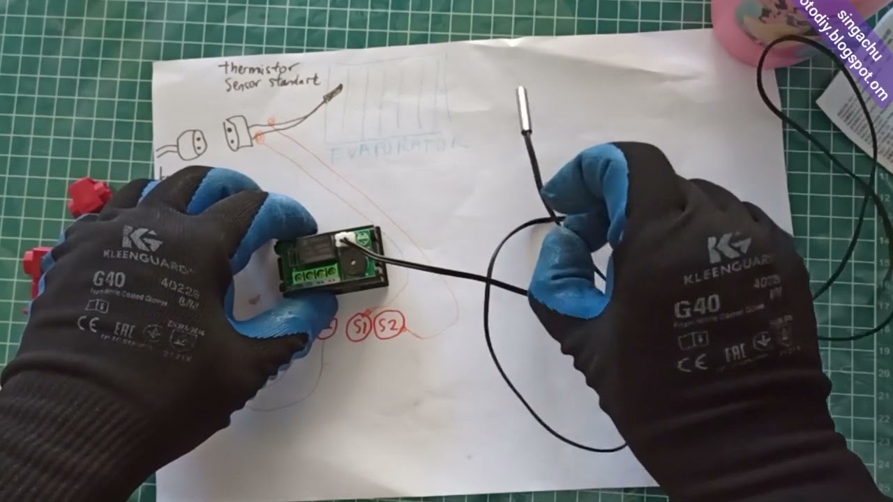 skema digital thermostat untuk gantikan thermistor AC Aerio