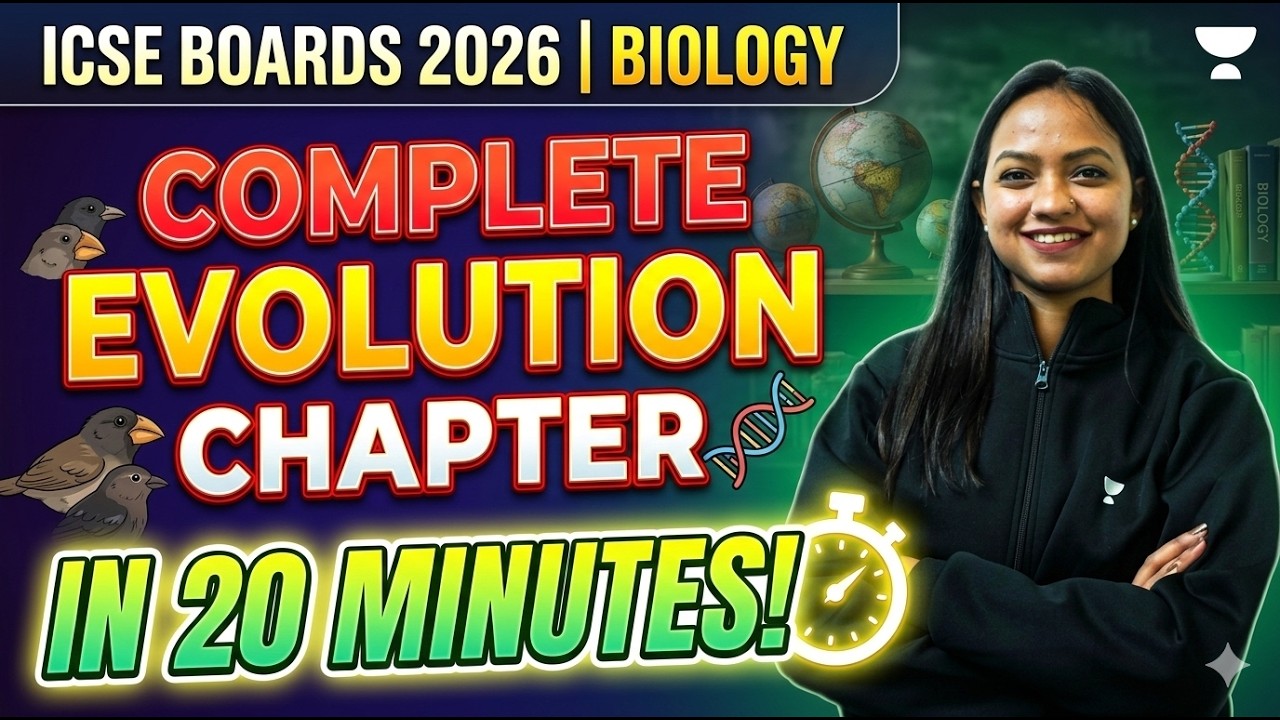 Evolution Class 10 ICSE Biology One Shot Revision in 20 Minutes | Boards 2026 | Pallavi Ma'am