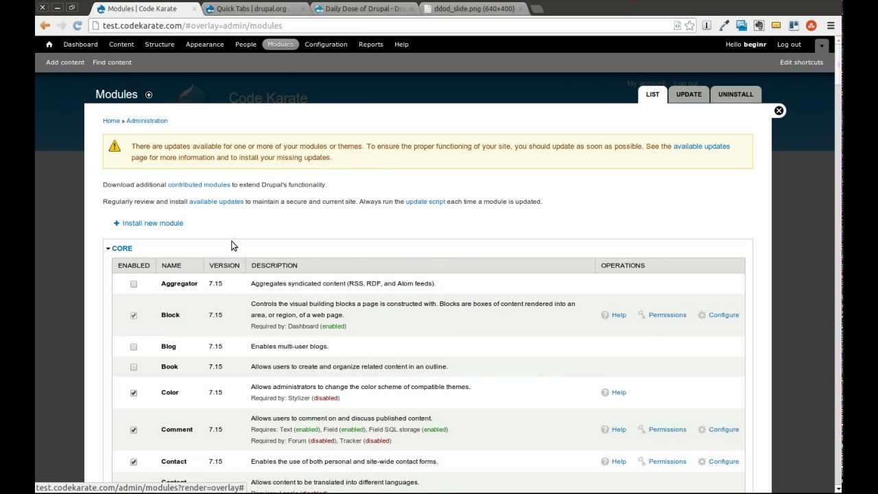 Drupal 7 Quicktabs Module - Daily Dose of Drupal Episode 30