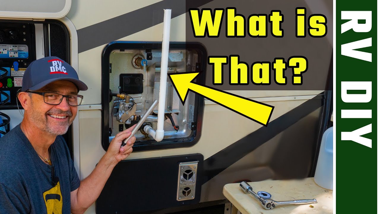 RV Water Heater Maintenance w/ Custom Vinegar Fill Pipe (RV Living Full Time) 4K