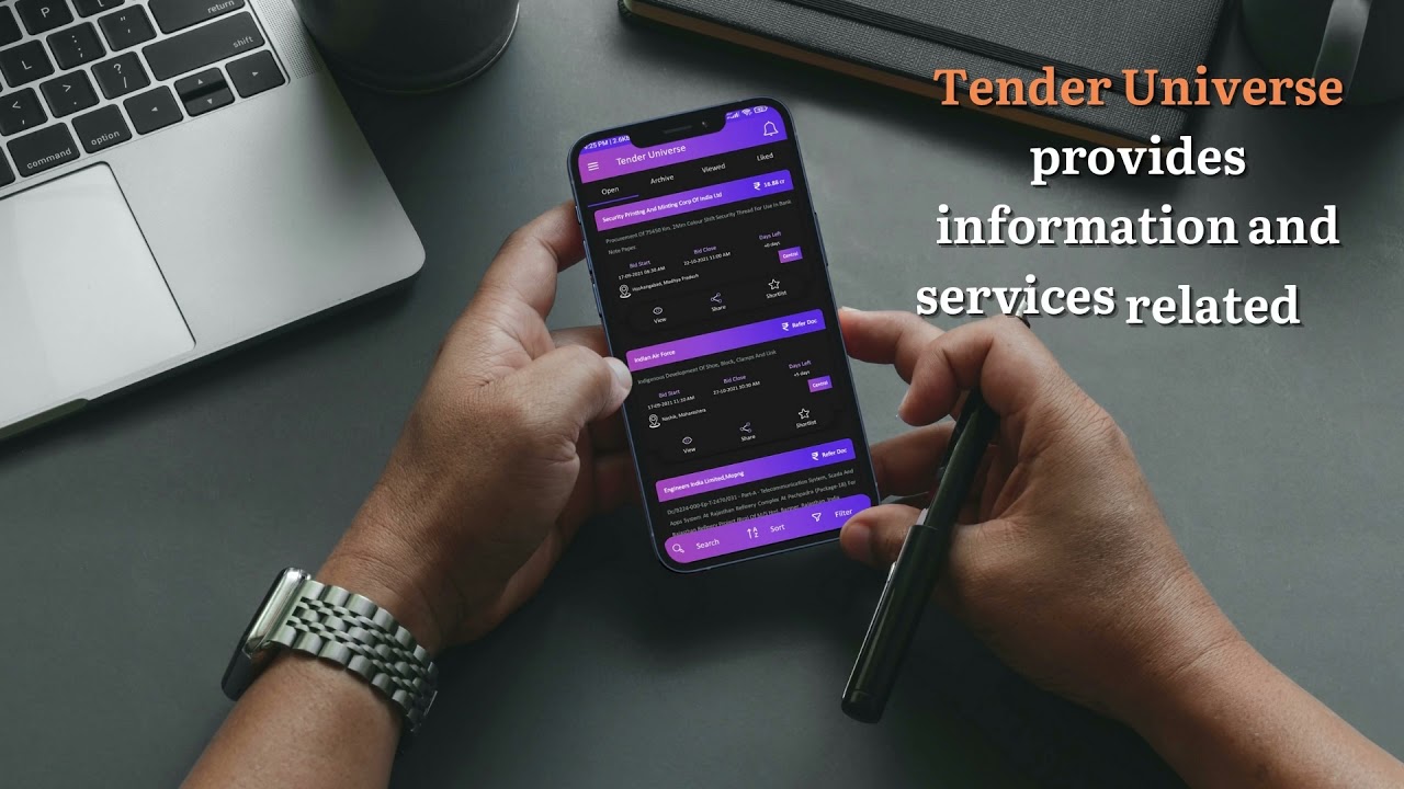 Tender Universe - Online Government Tender Details & Services, Bid Now and expand your business.