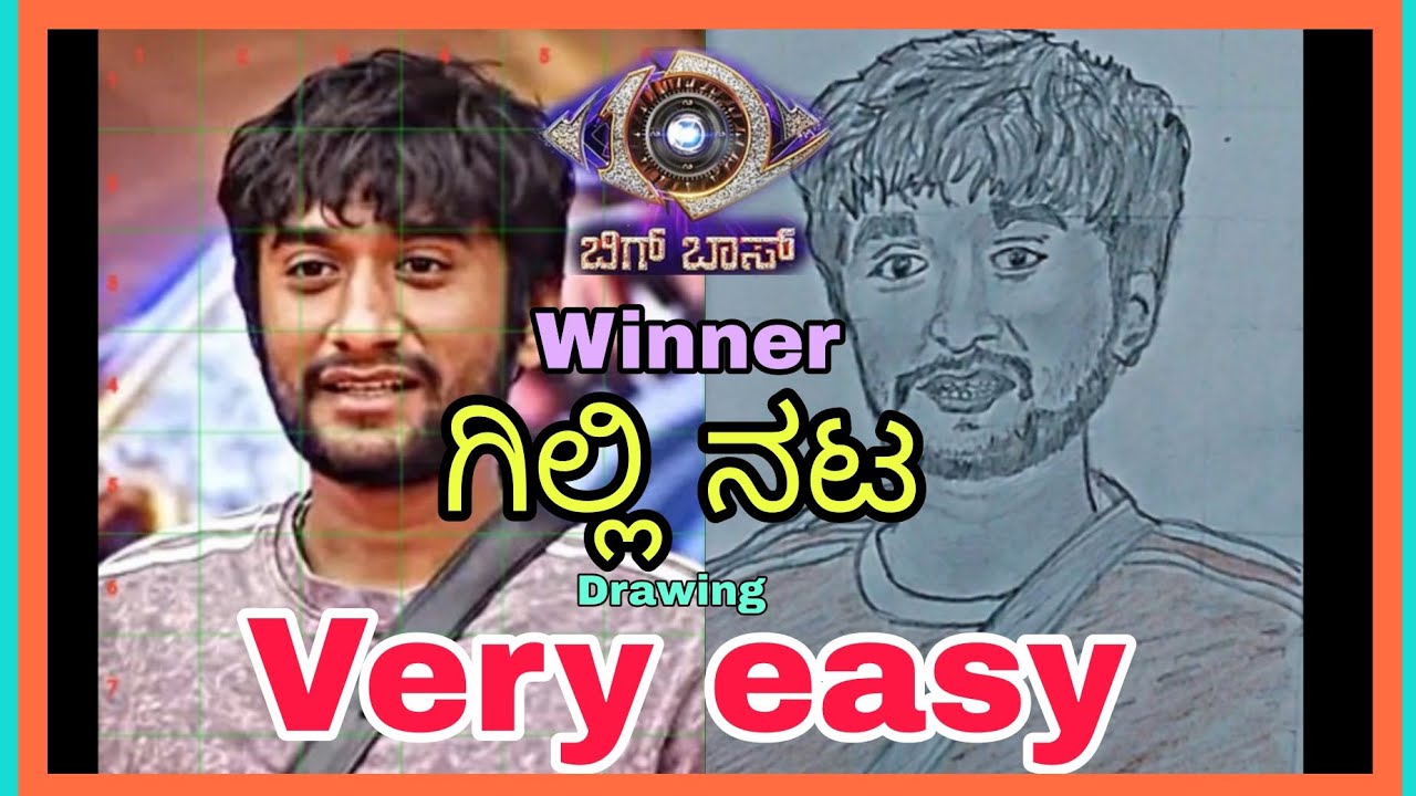 Gilli Nata Drawing 🔥 Bigg boss kannada season 12 winner