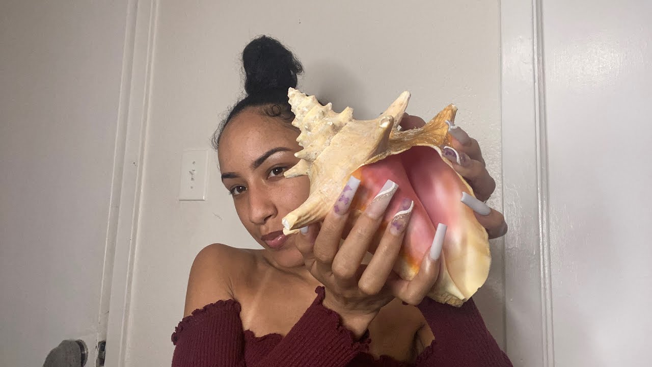 ASMR | CONCH SHELL 🐚 TAPPING AND BRUSHING