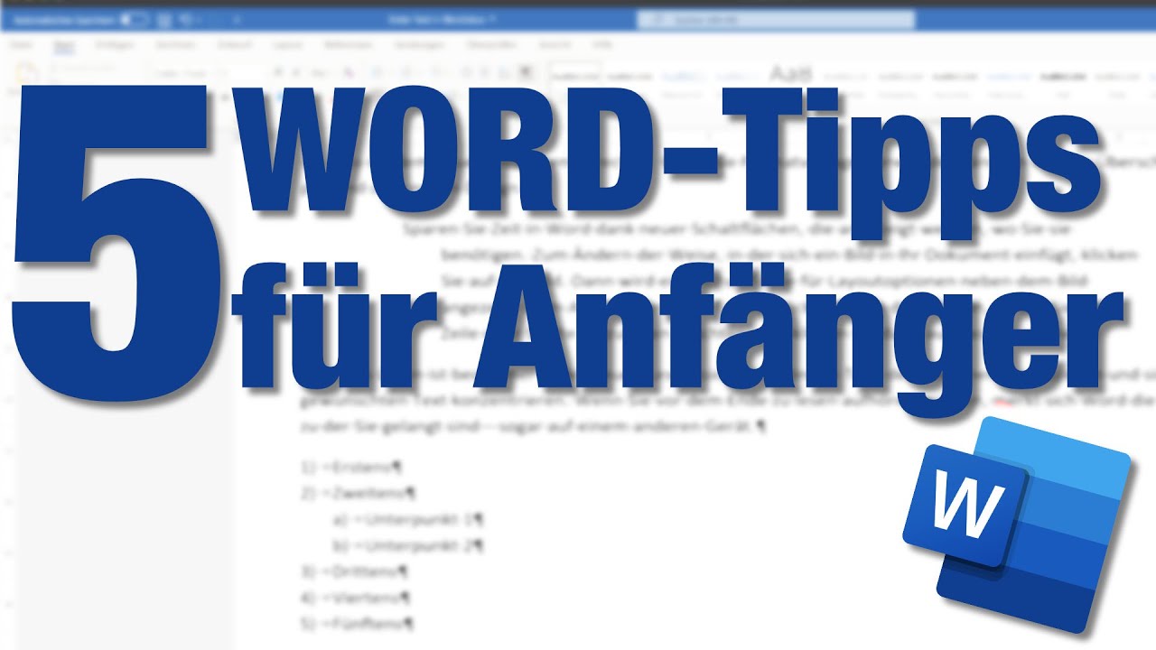 F&Uuml;NF Produktivit&auml;ts-Hacks f&uuml;r WORD-Einsteiger