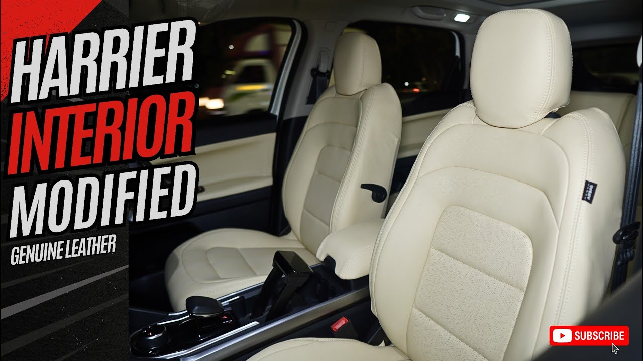 Tata Harrier Interior Modification | Genuine Leather Seat Covers l Doors Leather Wrap | Harrier 2025