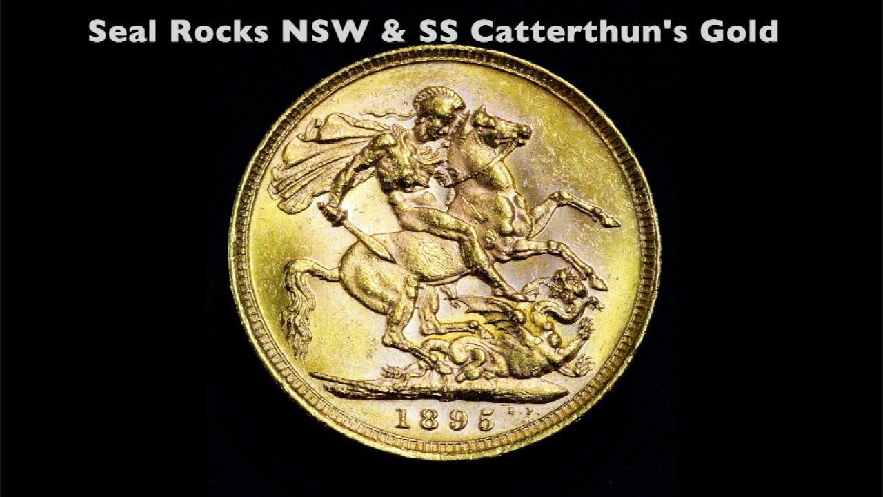 SS Catterthun's gold and the Seal Rocks. NSW Australia.