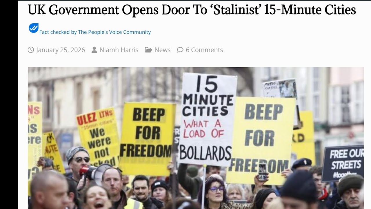 UK Government Opens Door To Stalinist Totalitarian Society 15-Minute Cities Captivity to Captivity