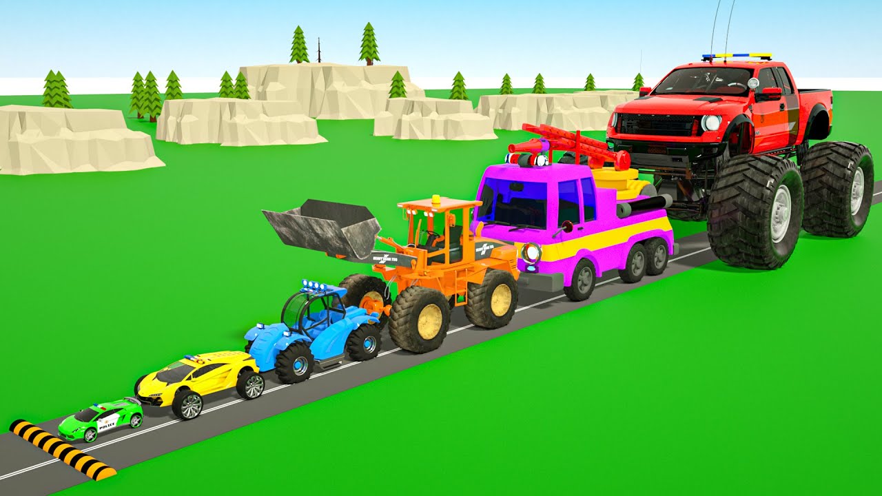 Wheels On the Bus - Giant Big Wheels VS Big Obstacle on the Road - Baby Nursery Rhymes & Kids Songs