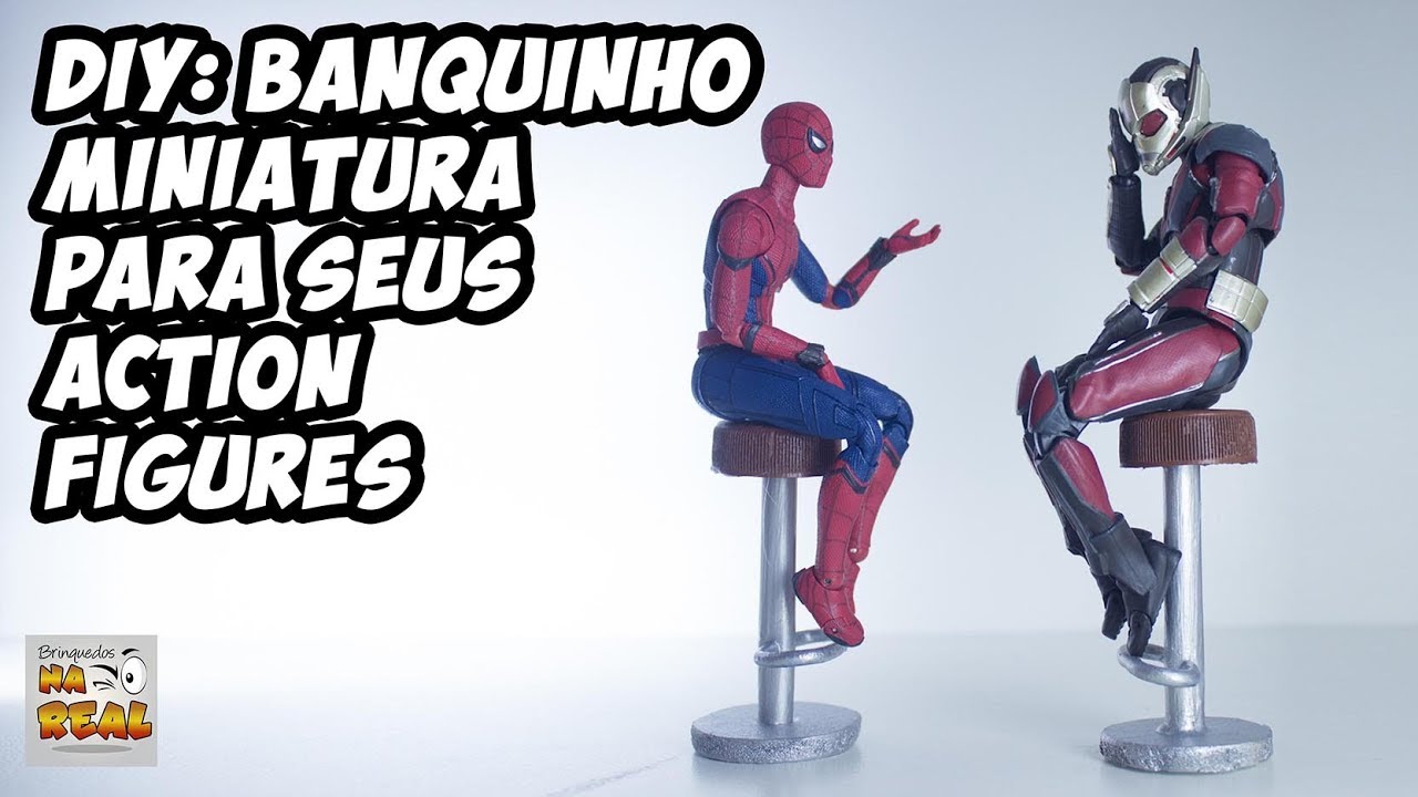 DIY #30 - Banquinho giratório para Action Figures - Faça você mesmo - Tutorial - Diorama