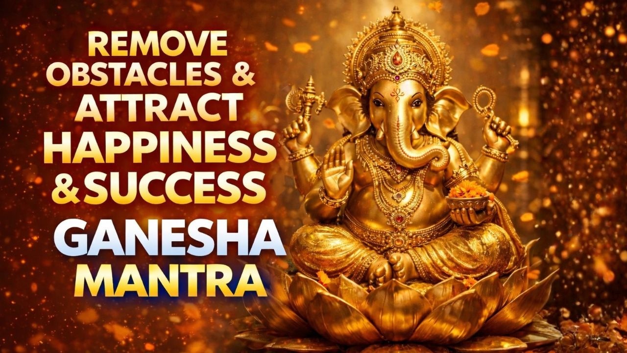 SUKUKHA GANESHA MOOLA MANTRA 🐘 | Remove Obstacles & Attract Happiness, Success & Prosperity 💛✨