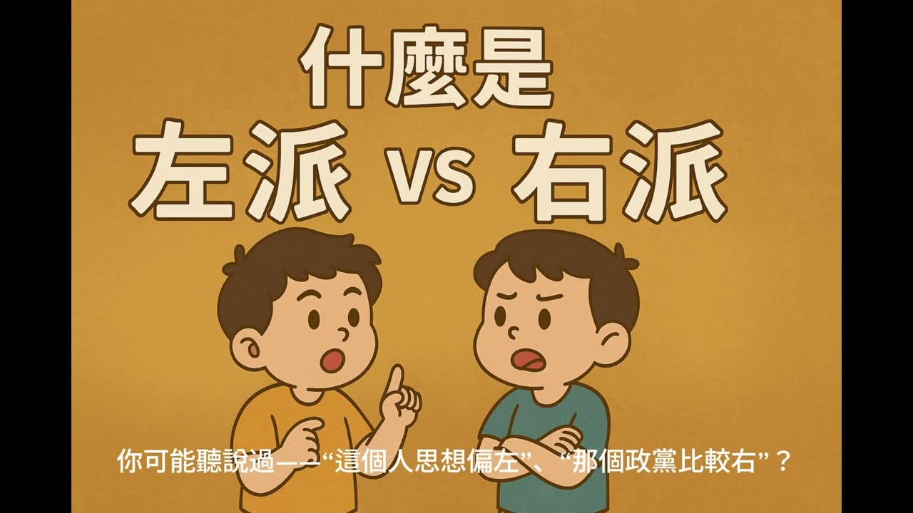 什麼是左派 vs 右派。 #易懂政治 #左派右派 #科普 #思想启蒙 #政治科普 #左翼右翼  #社会常识  #AI时代启蒙 #思辨力教育 #世界怎么运作