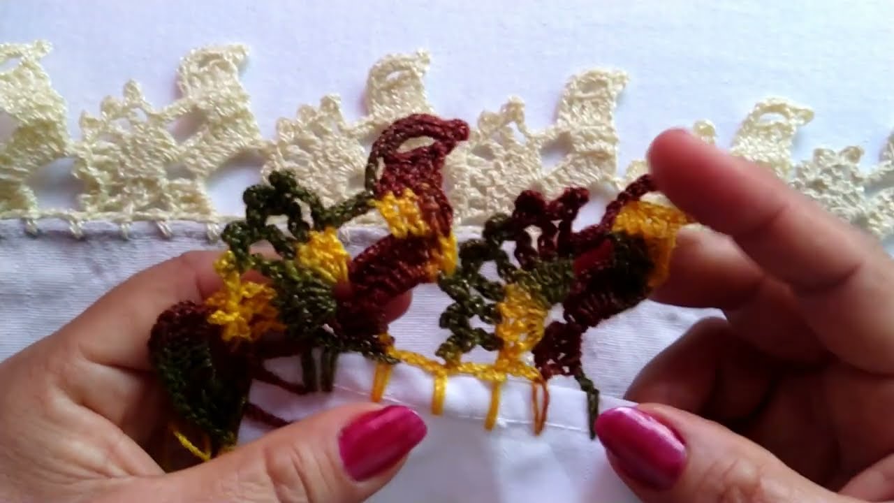 Realiza esta puntilla num 613, de una vuelta para tus servilletas, muy fácil de tejer.#crochet
