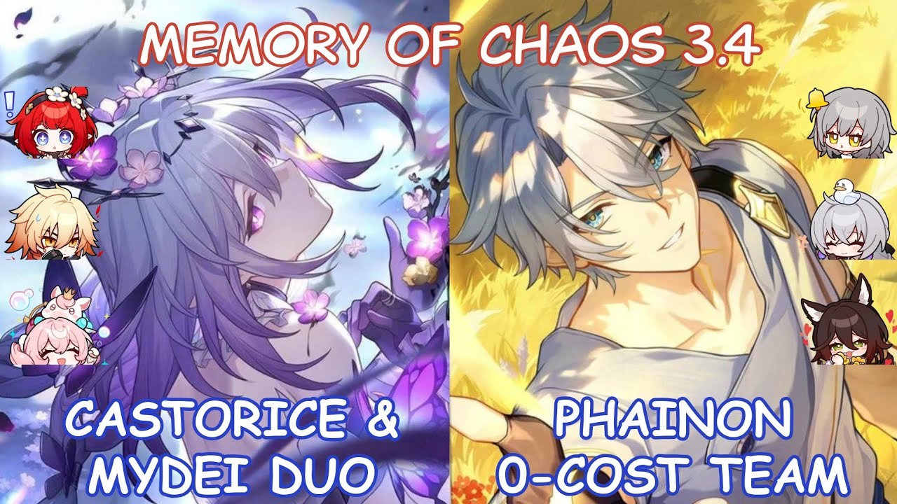 E0S1 Castorice x Mydei Duocarry (0 cycle) & E0S1 Phainon 0 Cost - MOC 3.4 - Honkai: Star Rail