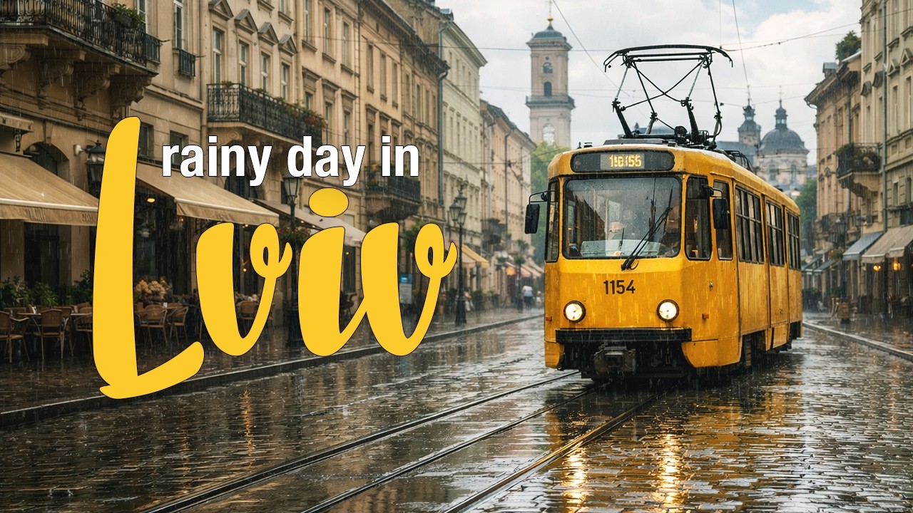 🇺🇦 Rainy Streets of Lviv | A Calm Walk in the Heart of a Beautiful Ukrainian City