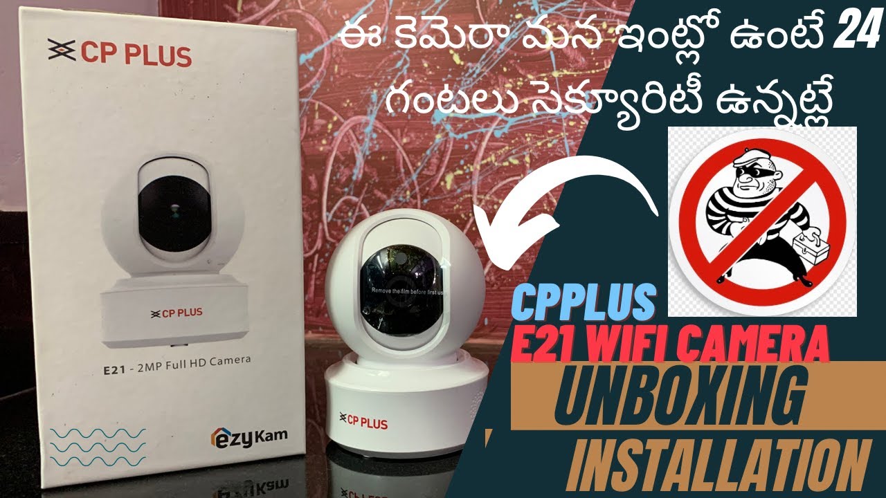 CPPLUS E21 WIFI CAMERA UNBOXING AND INSTALLATION / INBUILT VOICE 360° FULL HD CAMERA
