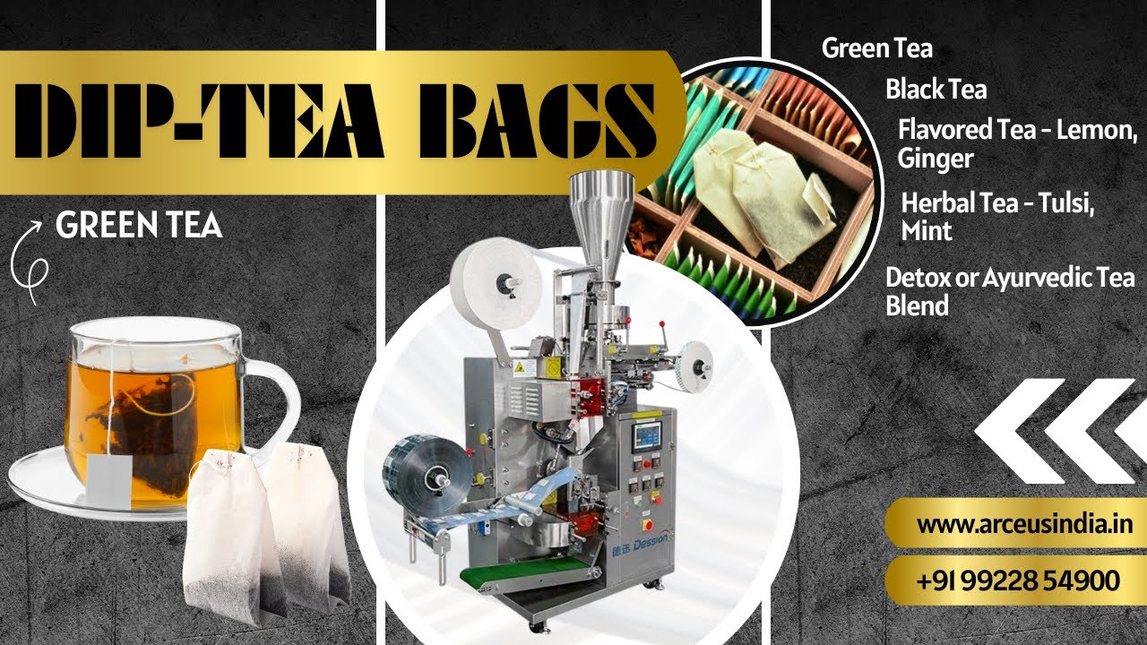 Full Automatic Filter Paper Dip Small Tea Bag Packing machine #teabags