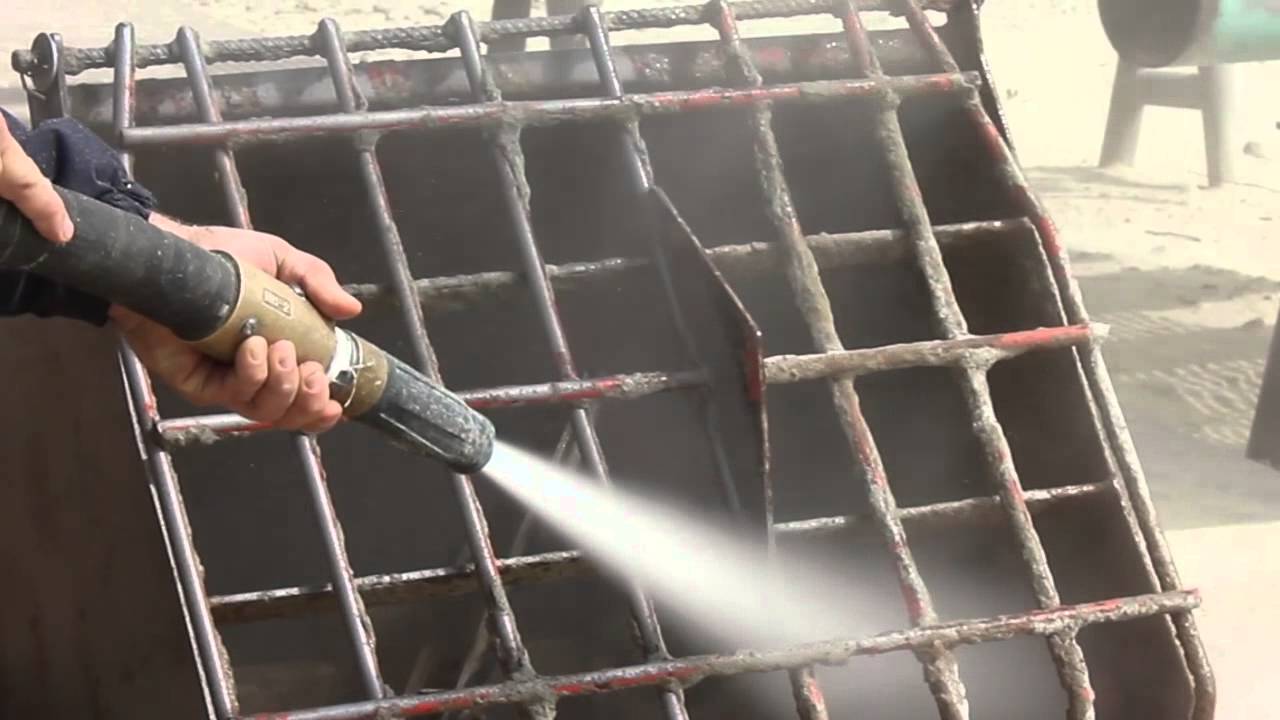 Dustless Blasting Mortar and Concrete