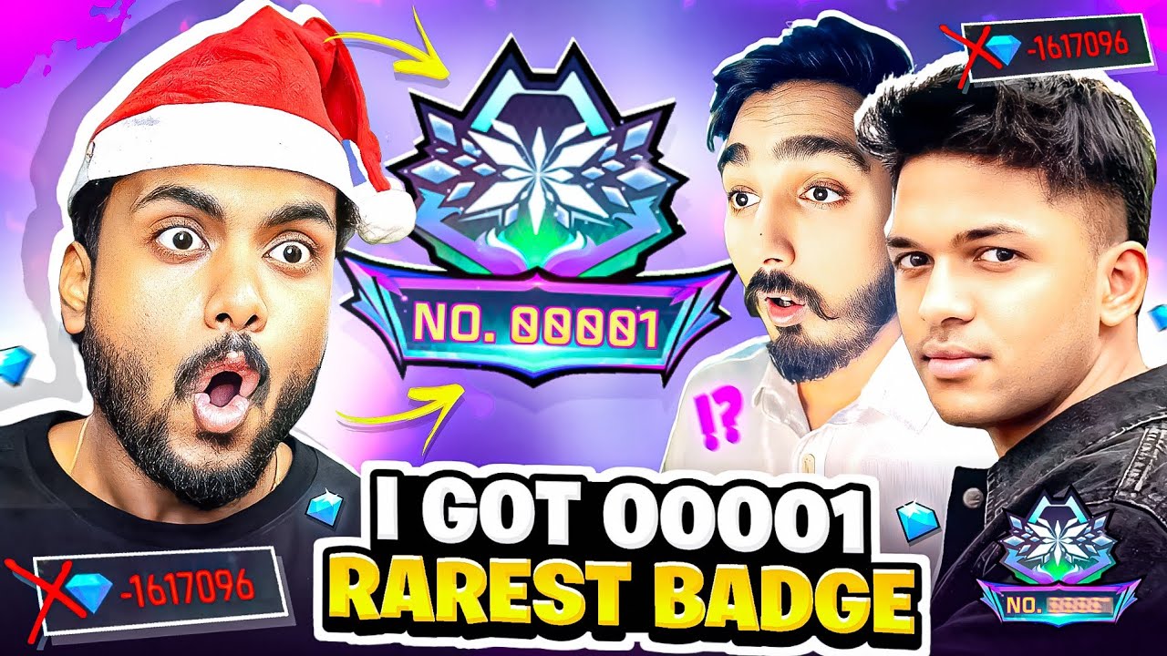 I Got Rarest 0001 Badge Rip 10lkh Diamonds 😱 - Garena Free Fire Max