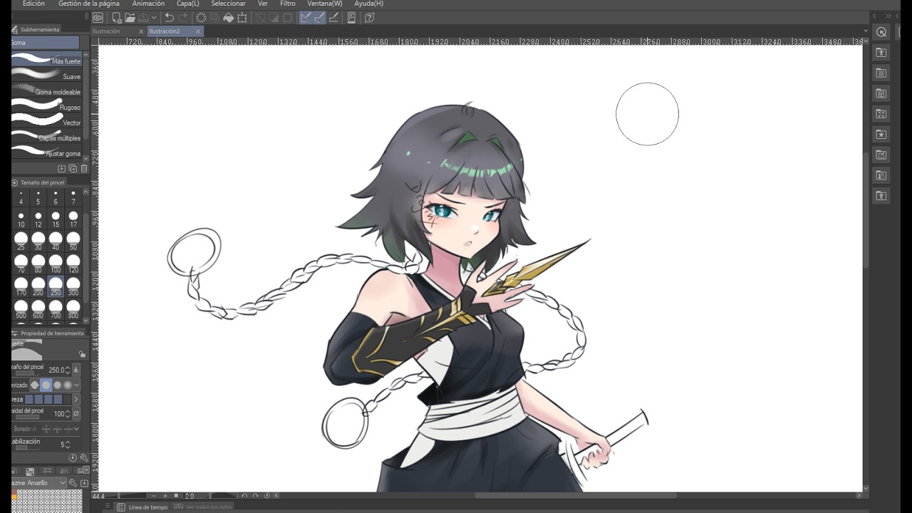 dibujo mona china bonita