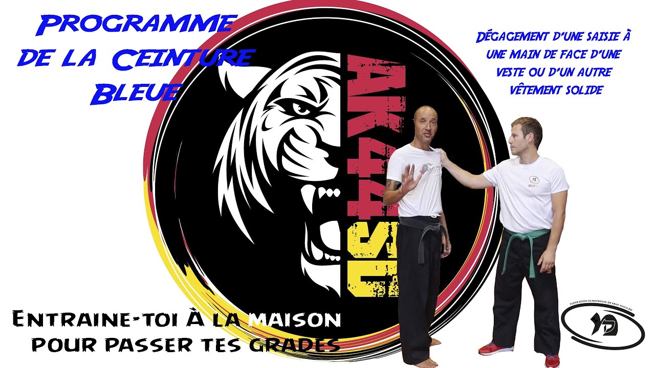 KRAV MAGA - Entraine-toi à la maison - Bleue- Dégagement d’une saisie à une main de face d’une veste
