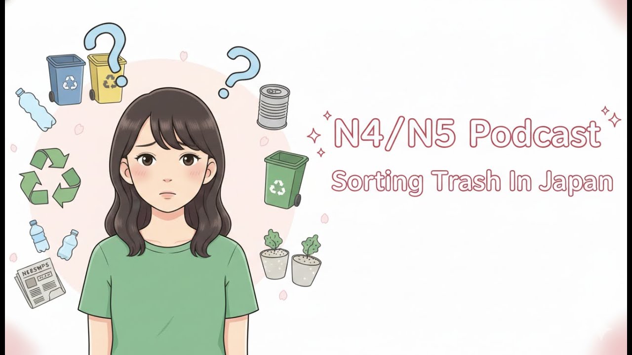 Japanese Podcast N4-N5 | How To Sort Trash In Japan | 日本語聴解：みなみとゴミの分別を学ぼう