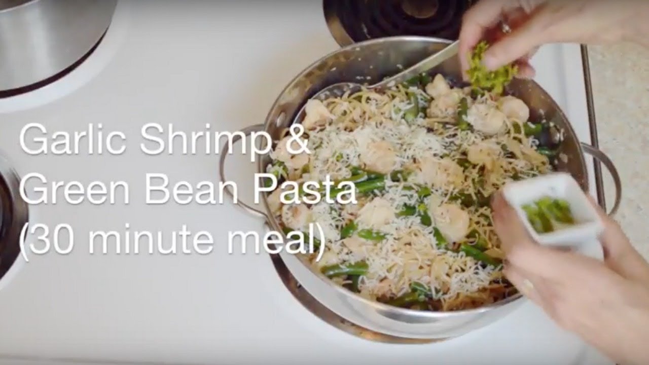 Garlic Shrimp & Green Bean Pasta - AnOregonCottage.com